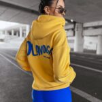 Bluza damska z kapturem NORTH OLAVOGA żółta