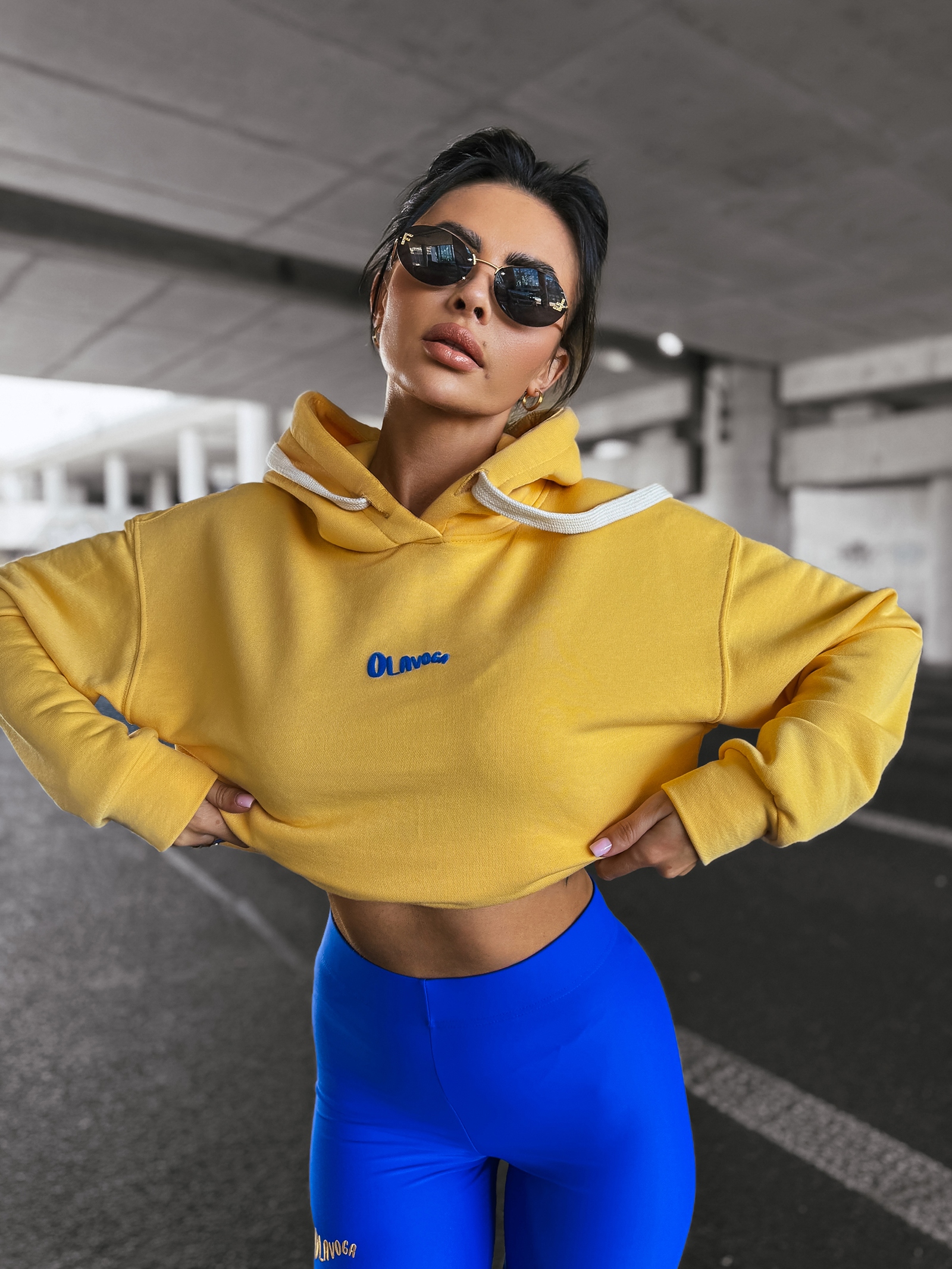 Bluza damska z kapturem NORTH OLAVOGA żółta Bluza damska z kapturem NORTH OLAVOGA żółta