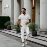 Koszulka męska polo TERON OLAVOGA ecru