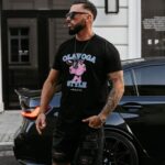 T-shirt klasyczny męski COMPRE OLAVOGA czarny