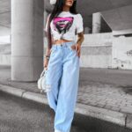 T-shirt bawełniany TENTE OLAVOGA biały