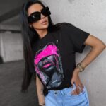 T-shirt bawełniany TENTE OLAVOGA czarny