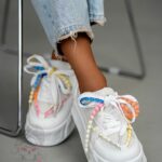 Buty sportowe na platformie Madam Minidrops białe