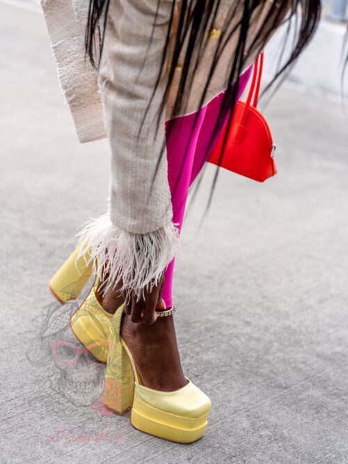 Sandały na platformie Madam Sukses cytrynowe