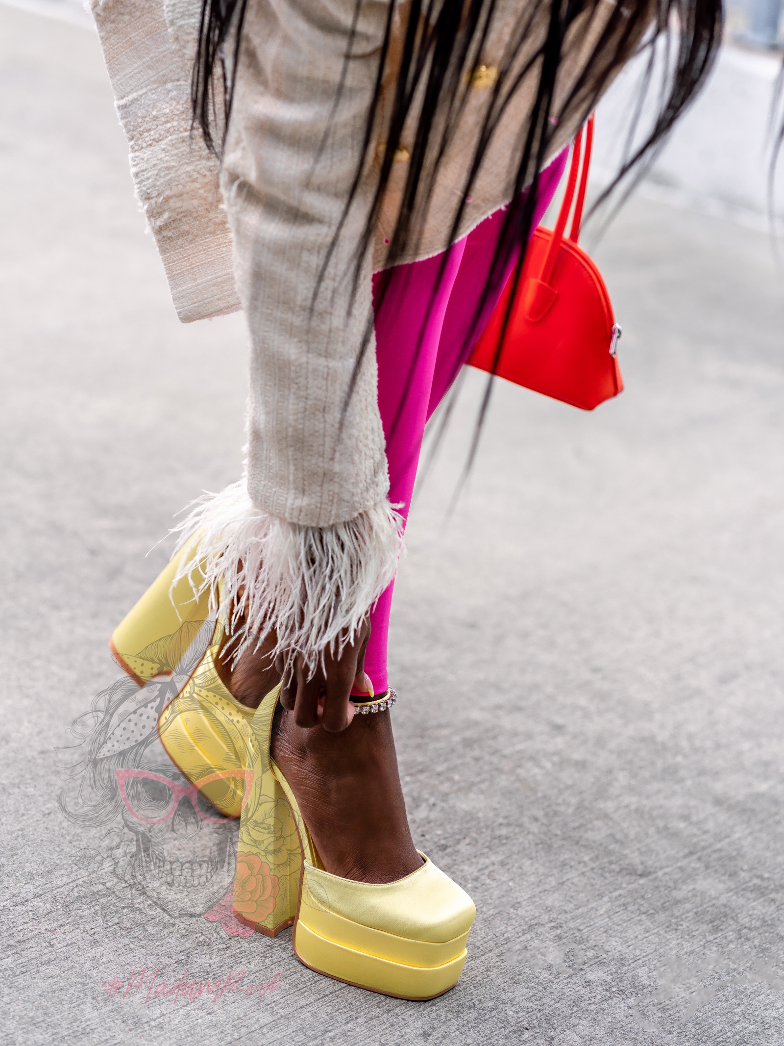 Sandały na platformie Madam Sukses cytrynowe Sandały na platformie Madam Sukses cytrynowe