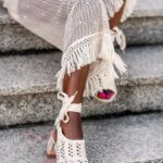 Sandały plecione Madam Togo beżowe