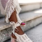 Sandały plecione Madam Togo beżowe