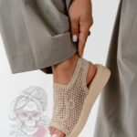 Sandały plecione Madam Hemea beżowe