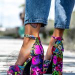 Sandały na klocku HipHop kolorowe