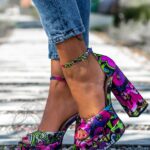 Sandały na klocku HipHop kolorowe