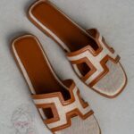 Klapki płaskie Madam Ermese karmelowe