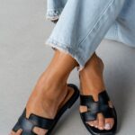 Klapki płaskie Madam Ermese II czarne