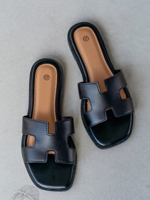 Klapki płaskie Madam Ermese II czarne