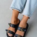 Klapki profilowane Madam Trop czarne