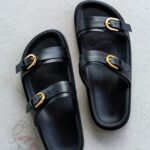 Klapki profilowane Madam Trop czarne