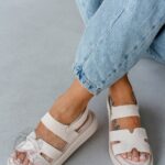 Sandały na platformie Madam Setes beżowe