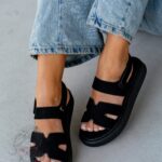 Sandały na platformie Madam Setes czarne