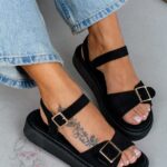 Sandały na platformie Madam Wexet czarne