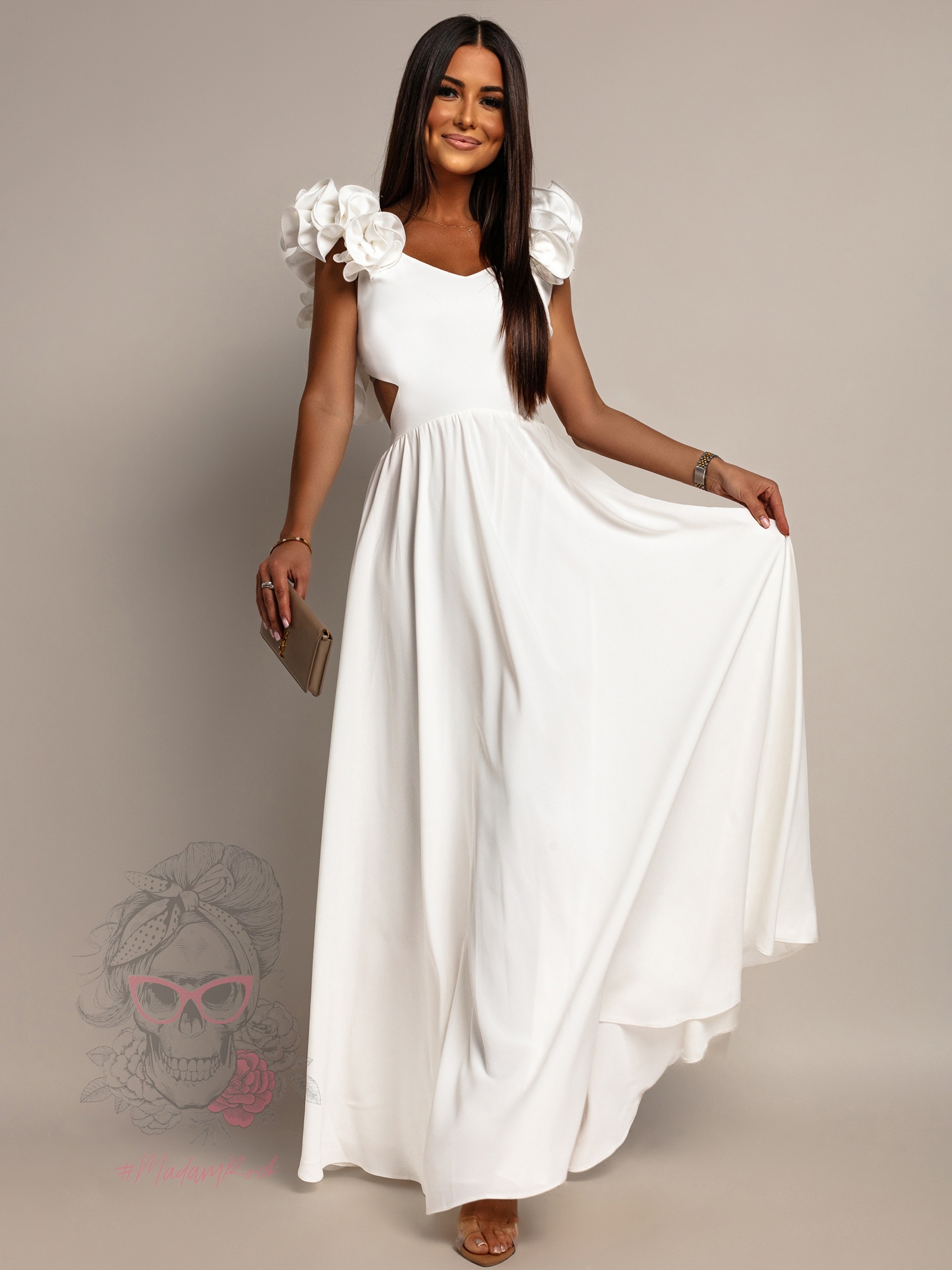 Sukienka Maxi ślubna NB GlamBoss biała Sukienka Maxi ślubna NB GlamBoss biała