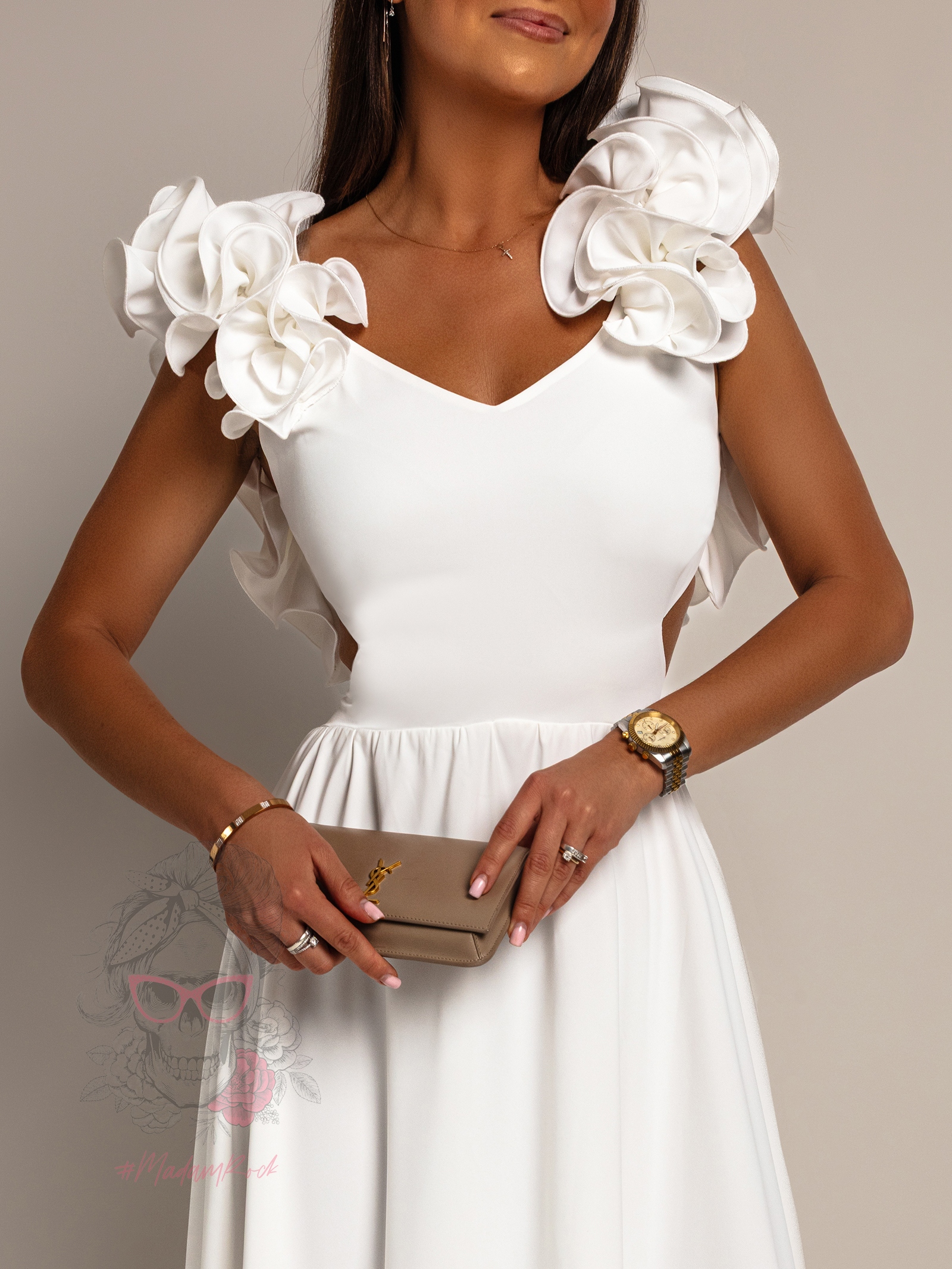 Sukienka Maxi ślubna NB GlamBoss biała Sukienka Maxi ślubna NB GlamBoss biała