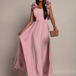 Sukienka Maxi NB GlamBoss brudny róż