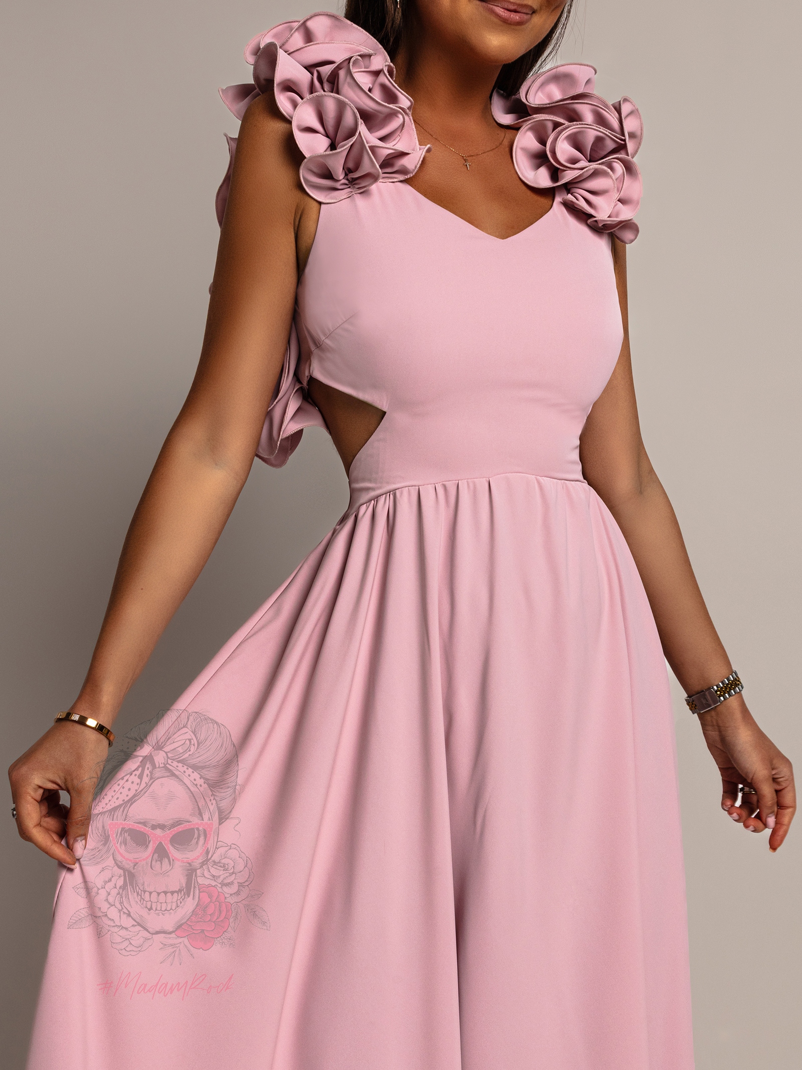 Sukienka Maxi NB GlamBoss brudny róż