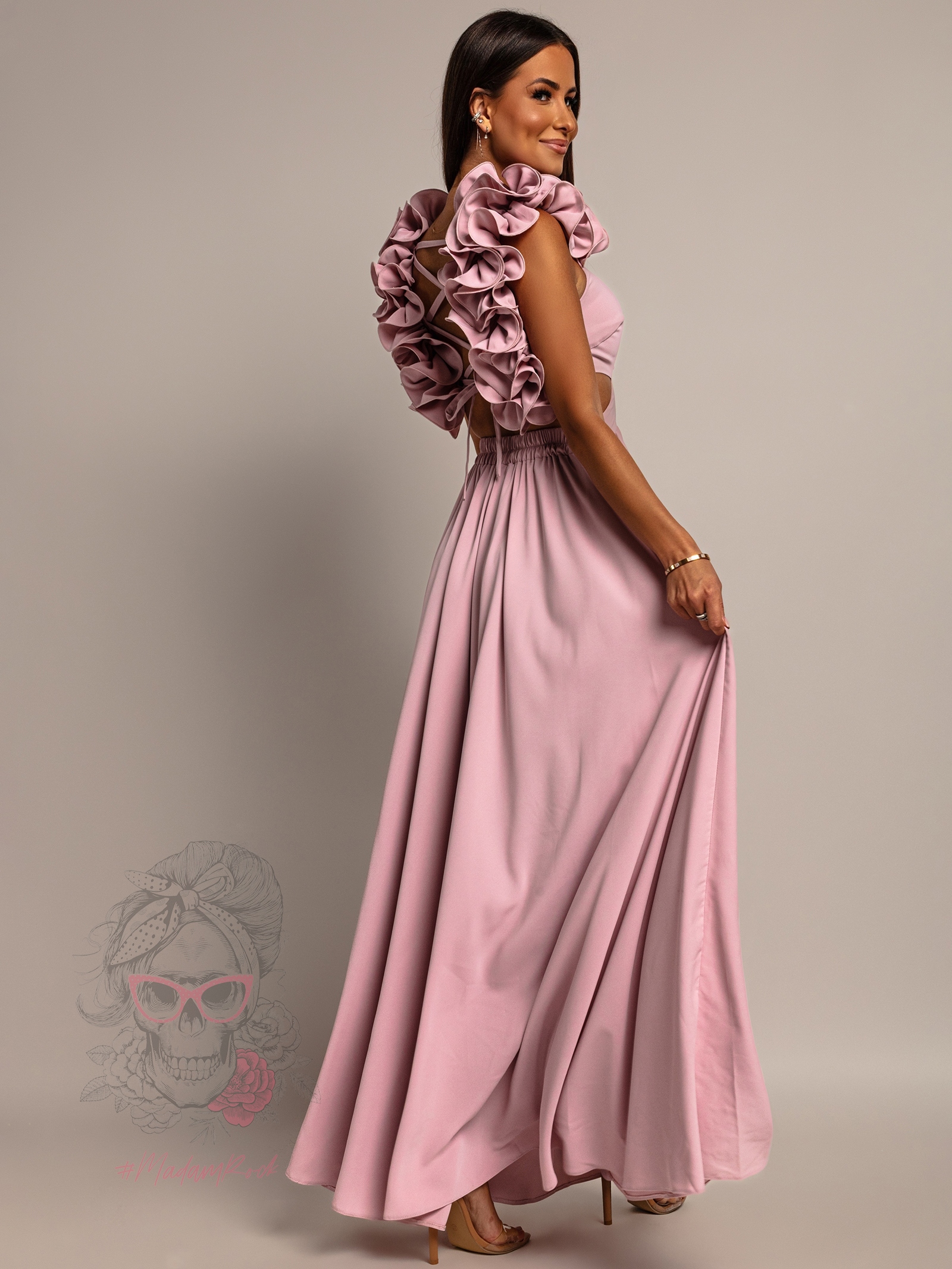 Sukienka Maxi NB GlamBoss brudny róż