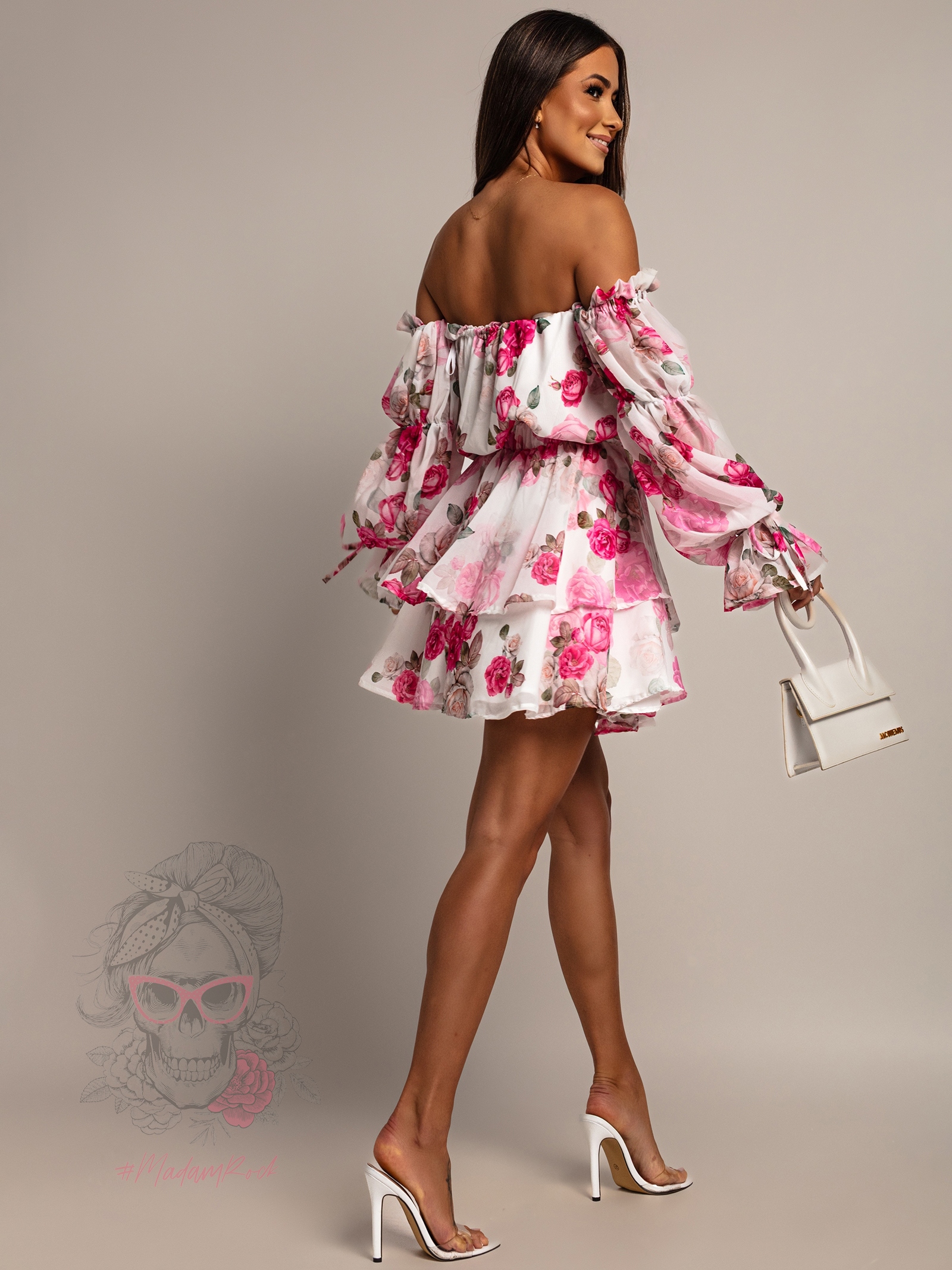 Kombinezon w róże NB Marbes biały