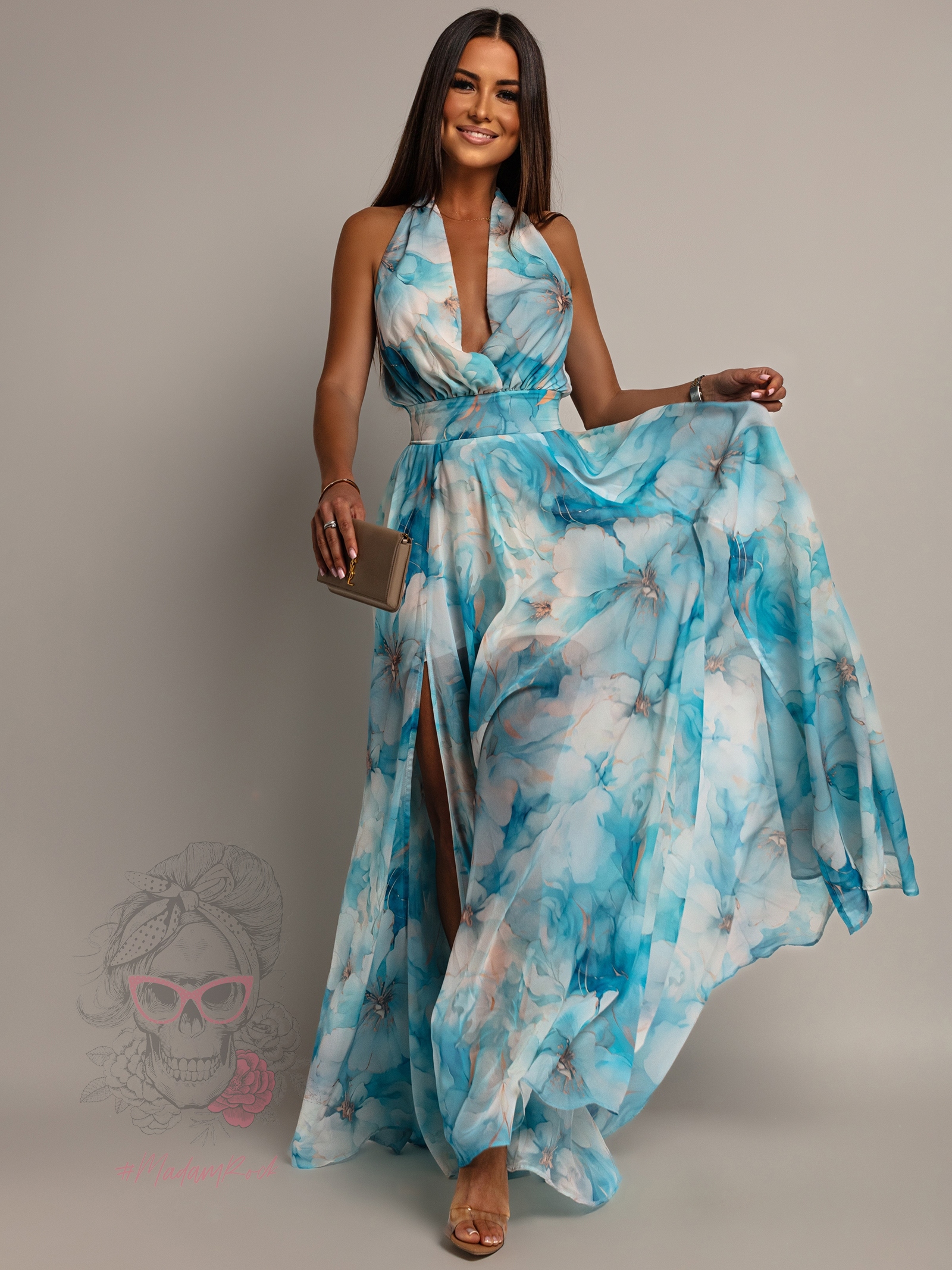 Sukienka maxi NB Bluvette błekitna