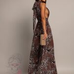 Kombinezon maxi w panterkę NB Chette czekoladowy