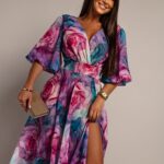 Sukienka maxi NB Garden II niebieska