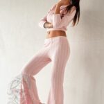 Komplet dzianinowy NB Musello pudrowy