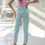 Spodnie jeansowe Mom Bures niebieskie