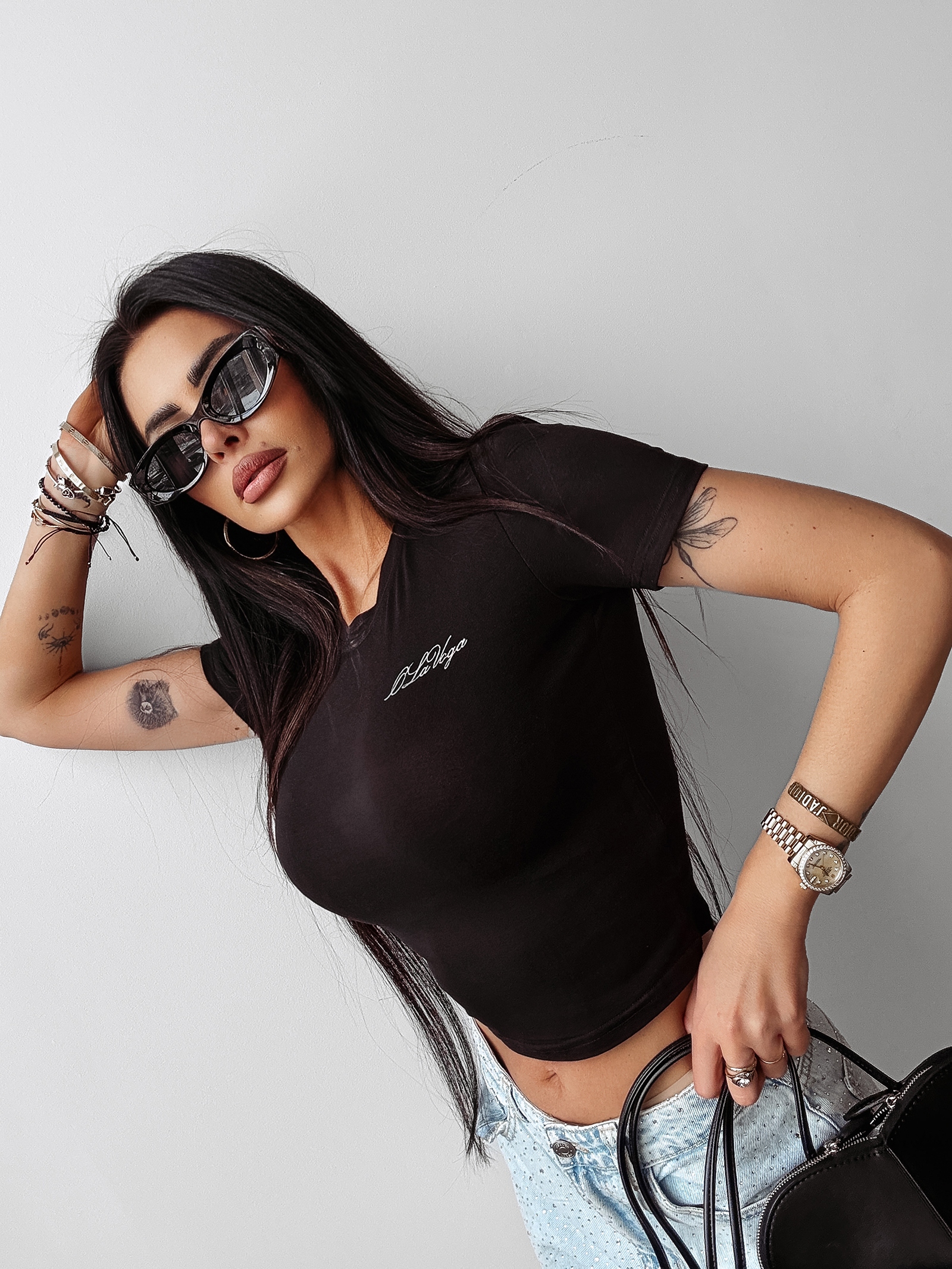 Top damski logowany LIMA OLAVOGA czarny Top damski logowany LIMA OLAVOGA czarny