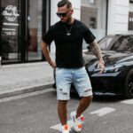 T-shirt męski bawełniany SHADOW LUXE OLAVOGA czarny