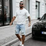 T-shirt męski bawełniany SHADOW LUXE OLAVOGA ecru