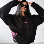 Bluza bawełniana z kapturem oversize CLOSER OLAVOGA czarna