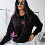 Bluza bawełniana z kapturem oversize CLOSER OLAVOGA czarna