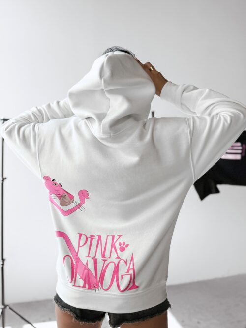 Bluza bawełniana z kapturem oversize CLOSER OLAVOGA ecru