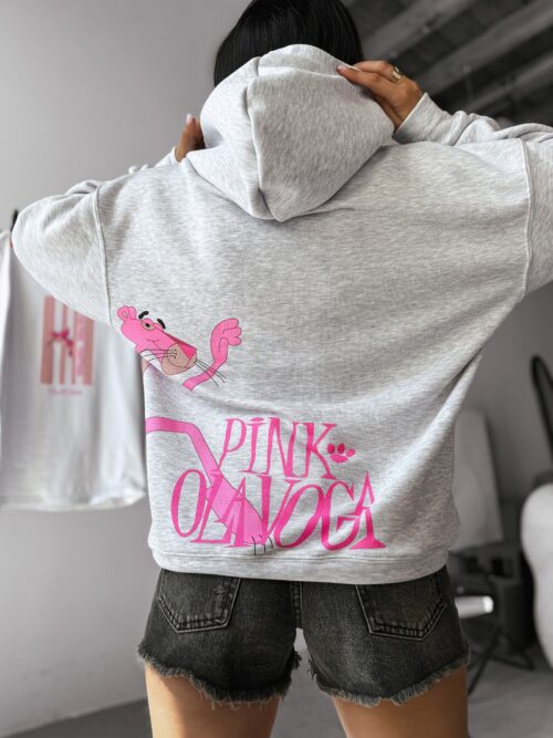 Bluza bawełniana z kapturem oversize CLOSER OLAVOGA szara