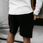 Spodenki męskie bawełniane CHILLFLEX OLAVOGA czarne