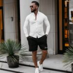 Spodenki męskie bawełniane CHILLFLEX OLAVOGA czarne