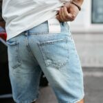 Spodenki męskie jeansowe z przetarciami DRIFT OLAVOGA niebieskie