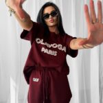 Komplet sportowy damski COZY OLAVOGA bordowy