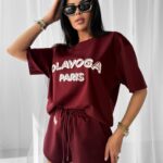 Komplet sportowy damski COZY OLAVOGA bordowy