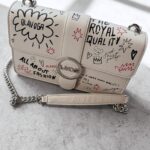 Torebka skórzana graffiti logowana SKETCH OLAVOGA ecru