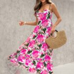 Sukienka w kwiaty Solwas czarna