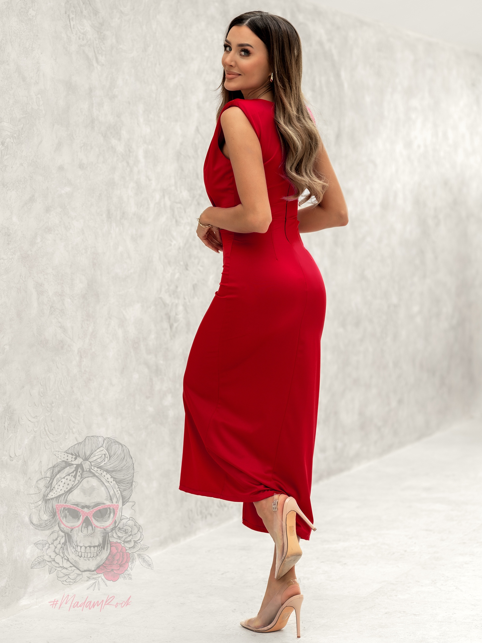 Sukienka elastyczna Monlisa czerwona