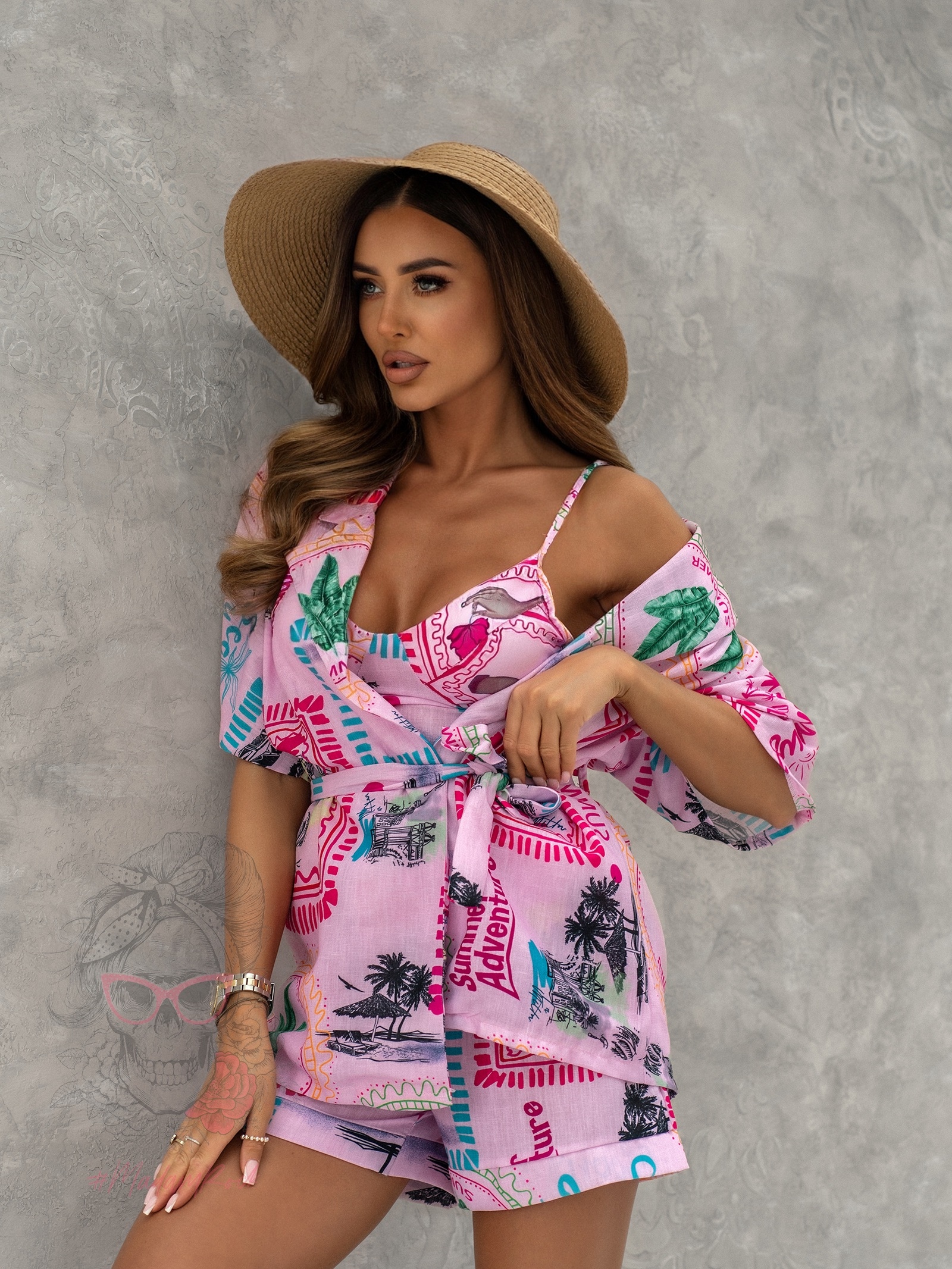 Komplet 3-częściowy Aliewe różowy