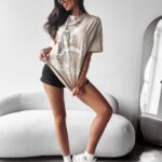 T-shirt Mickey Mouse BESCO OLAVOGA beżowy